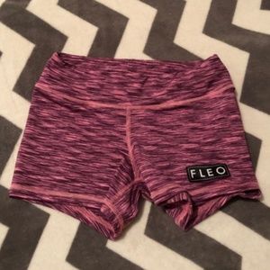 Pink/Black Fleo Shorts